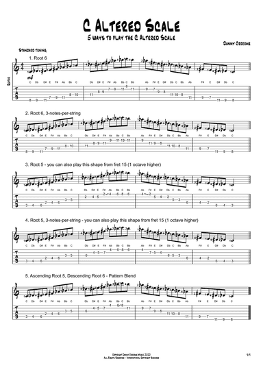 C Altered Scale (5 Ways to Play)