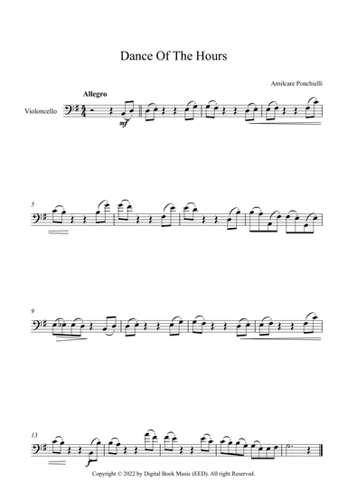 Dance Of The Hours - Amilcare Ponchielli (Cello)