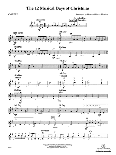 The 12 Musical Days of Christmas: 2nd Violin
