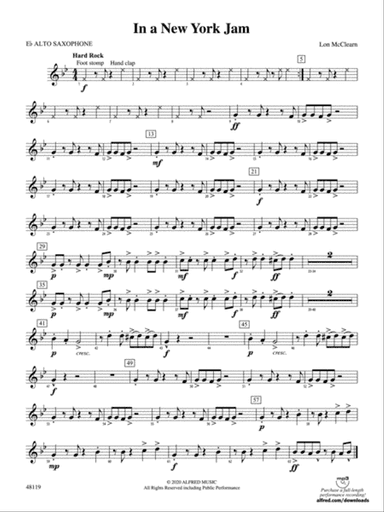 In a New York Jam: E-flat Alto Saxophone
