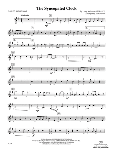 The Syncopated Clock: E-flat Alto Saxophone