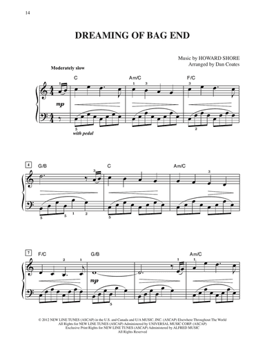 Dreaming Of Bag End (from The Hobbit: An Unexpected Journey) (arr. Dan Coates)