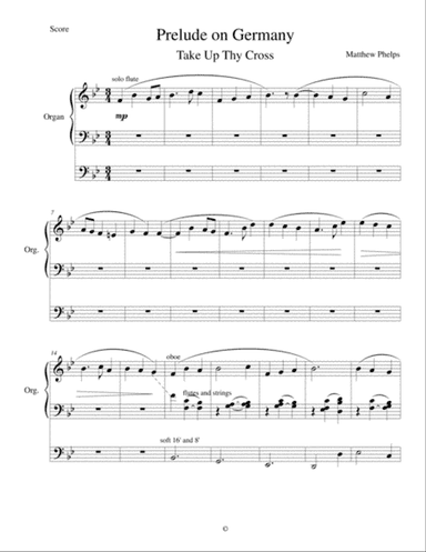 Prelude on Germany (Take Up Thy Cross)