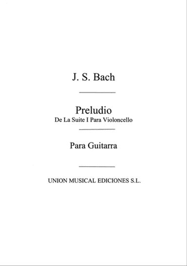 Preludio De La Suite I Para Violoncelo