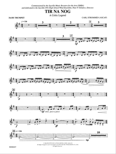 Tir Na Nog (A Celtic Legend): 3rd B-flat Trumpet