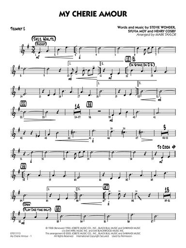 My Cherie Amour (arr. Mark Taylor) - Trumpet 2