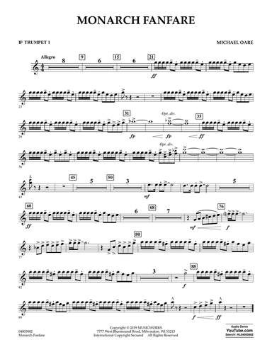 Monarch Fanfare - Bb Trumpet 1