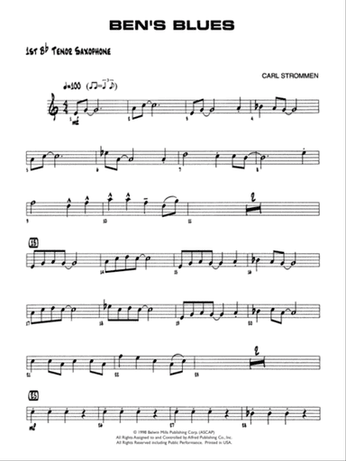 Ben's Blues: B-flat Tenor Saxophone
