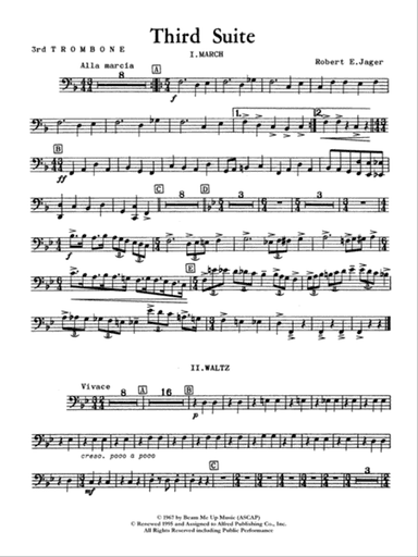 Third Suite (I. March, II. Waltz, III. Rondo): 3rd Trombone