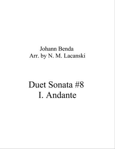 Duet Sonata #8 Movement 1 Andante