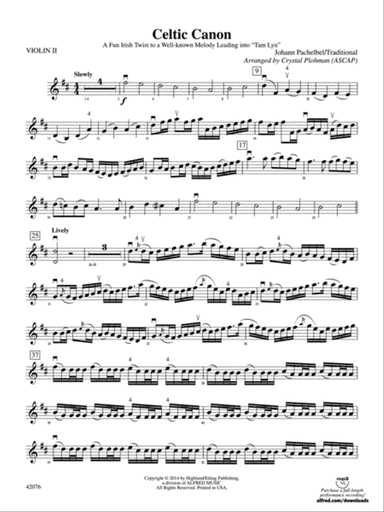 Celtic Canon: 2nd Violin
