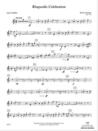 Rhapsodic Celebration: 2nd F Horn