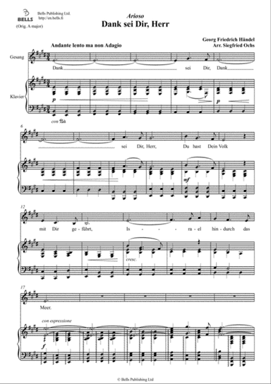 Dank sei Dir, Herr (E Major)