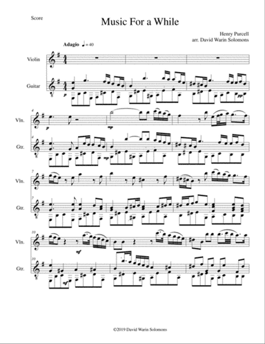 Music for a While for violin and guitar