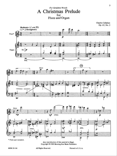 A Christmas Prelude for Flute and Organ (Downloadable)