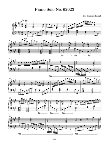 Piano Solo No. 62023