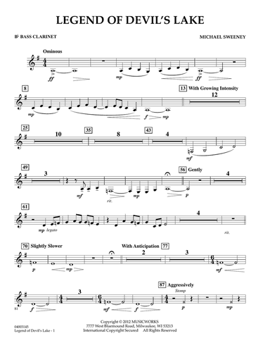 Legend Of Devil's Lake - Bb Bass Clarinet