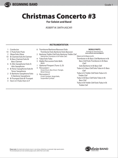 Christmas Concerto #3 (for Soloist and Band): Score
