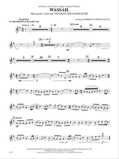 Wassail: (wp) 1st B-flat Trombone T.C.
