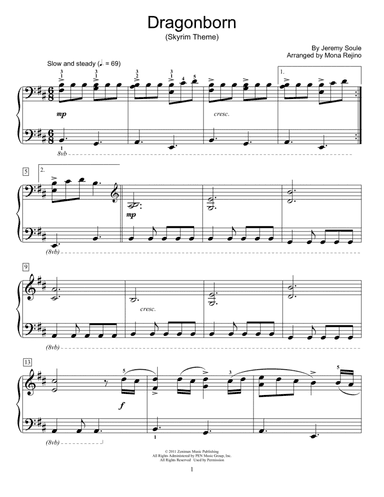Dragonborn (Skyrim Theme) (arr. Mona Rejino)