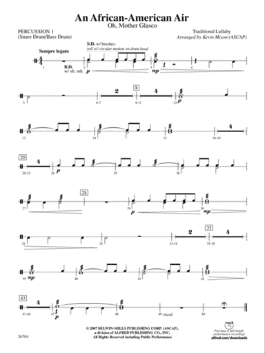 An African-American Air: 1st Percussion