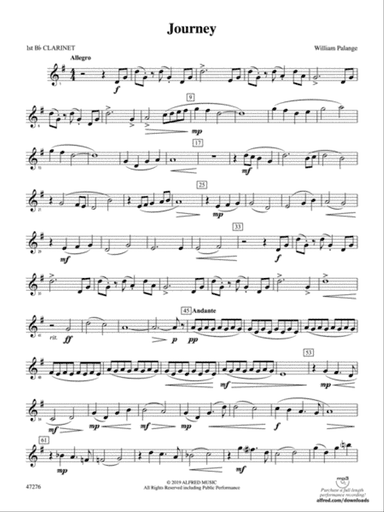 Journey: 1st B-flat Clarinet