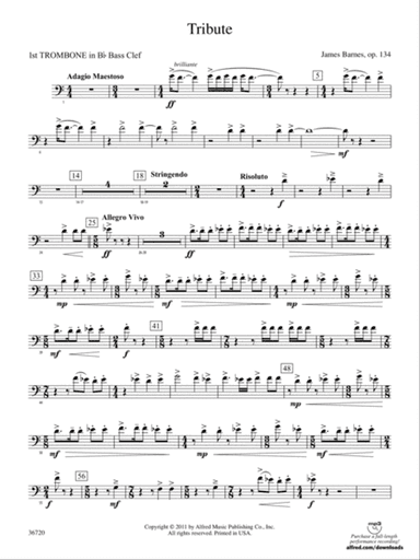 Tribute: (wp) 1st B-flat Trombone B.C.