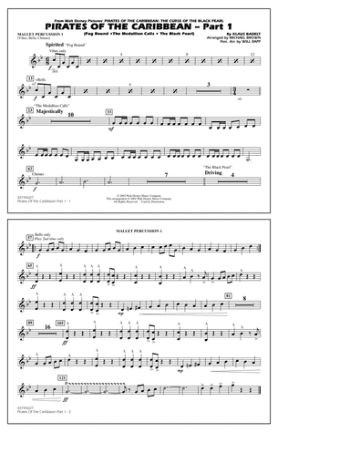 Pirates Of The Caribbean (Part 1) (arr. Brown) - Mallet Percussion 1