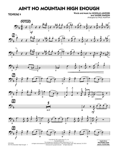 Ain't No Mountain High Enough (arr. Paul Murtha) - Trombone 4
