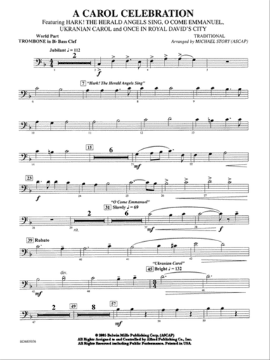 A Carol Celebration: WP 1st B-flat Trombone B.C.