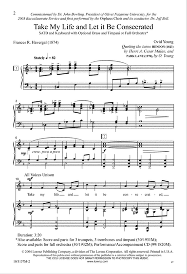 Take My Life and Let It Be Consecrated