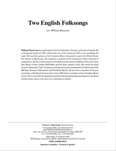 Two English Folksongs