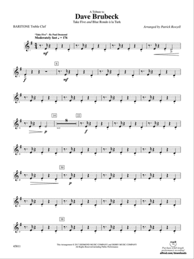 A Tribute to Dave Brubeck: Baritone T.C.