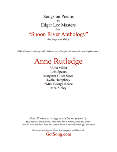 Anne Rutledge from "Spoon River"