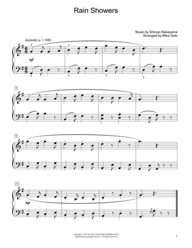 Rain Showers (arr. Mika Goto)