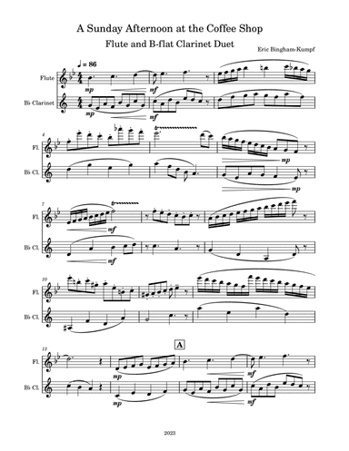 A Sunday Afternoon at the Coffee Shop