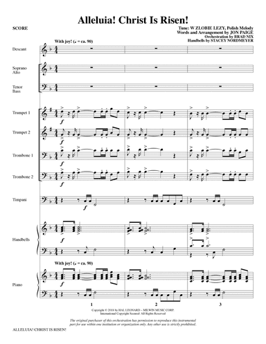 Alleluia! Christ Is Risen! - Full Score