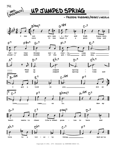 Up Jumped Spring (High Voice)