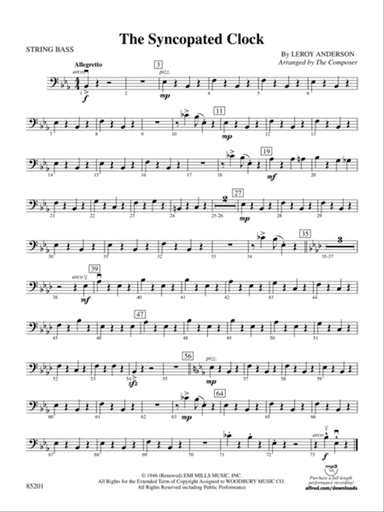 The Syncopated Clock: String Bass
