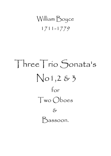 Three Trio Sonatas No.1,2 & 3
