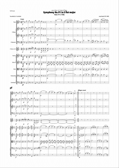 Haydn - Symphony No.91 in E flat major, Hob.I:91