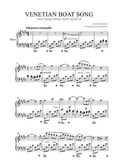 Venetian Boat song op.30 n.6 (C#m)