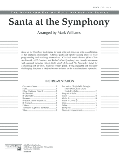 Santa at the Symphony (also playable by strings only): Score