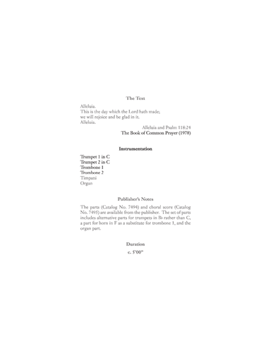 An Easter Introit (Full Score)