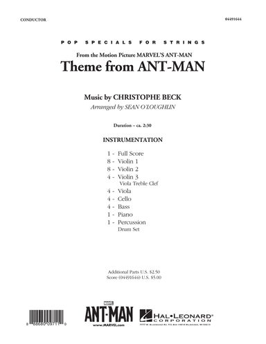 Theme from Ant-Man - Conductor Score (Full Score)