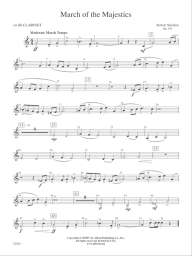March of the Majestics: 1st B-flat Clarinet
