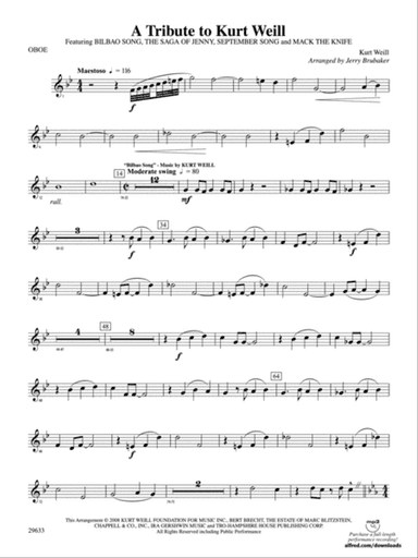 A Tribute to Kurt Weill: Oboe