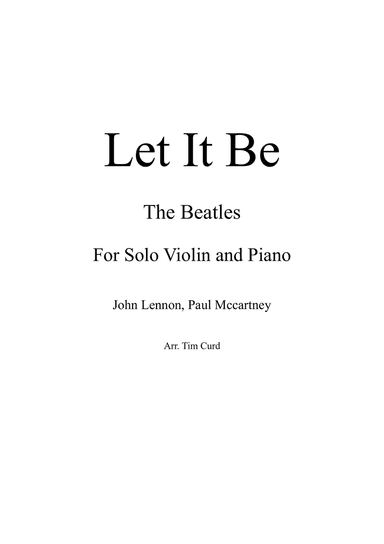 Let It Be