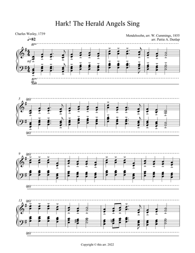 Hark! The Herald Angels Sing - piano bells