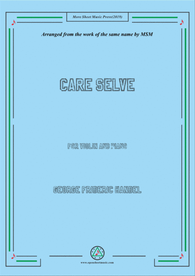 Handel-Care selve,for Violin and Piano